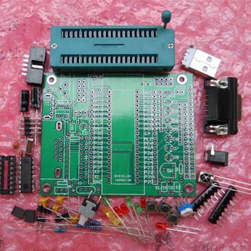 51单晶片最小系统板AT89S52STC89C52开发板散件 焊接练习DIY套件