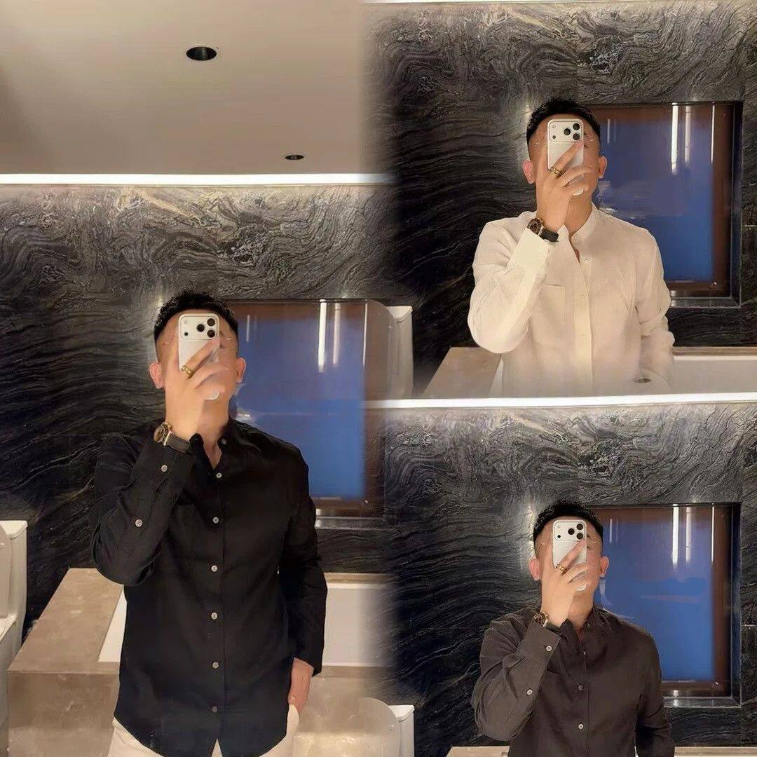 【帅老板】26011春夏轻奢男士亨利领休闲百搭百分百衬衫