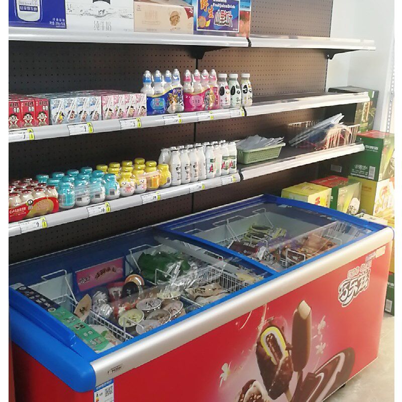 超市放冰箱上方货架便利店冰箱G冰柜展示架饮料货架子商用图片