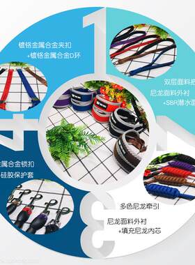 春夏宠物工字加厚可爱狗狗牵引绳遛猫绳小型犬柯基泰迪比熊雪纳瑞