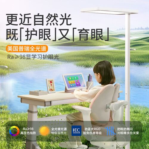 全光谱护眼落地灯大路灯儿童学习专用书桌阅读写字立式台灯钢琴灯