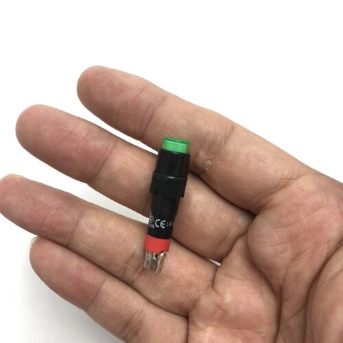 圆形带灯按钮开关LA50 LAS4 LA8Y-11DN 小型按钮银点5脚 开孔8mm