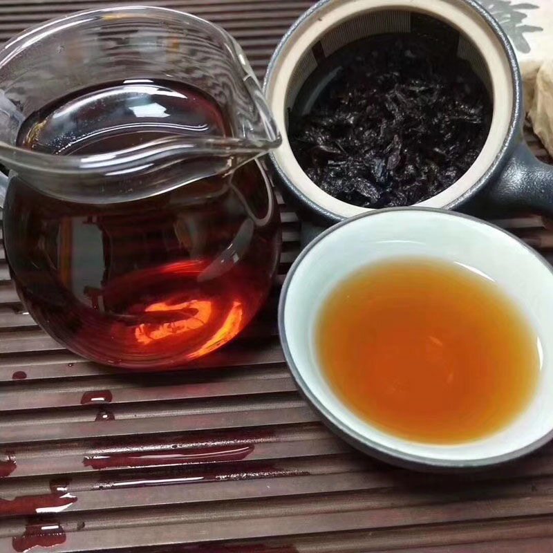 1989年云南普洱茶古树干仓 老班章熟茶砖 红天茶砖 珍藏 500g/砖