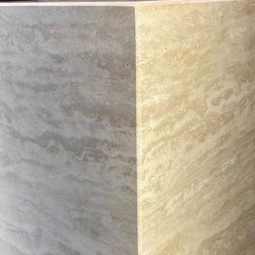 大理石底座洞石摆件柱 可客制化客厅玄关落地装饰柱 30x30x65cm