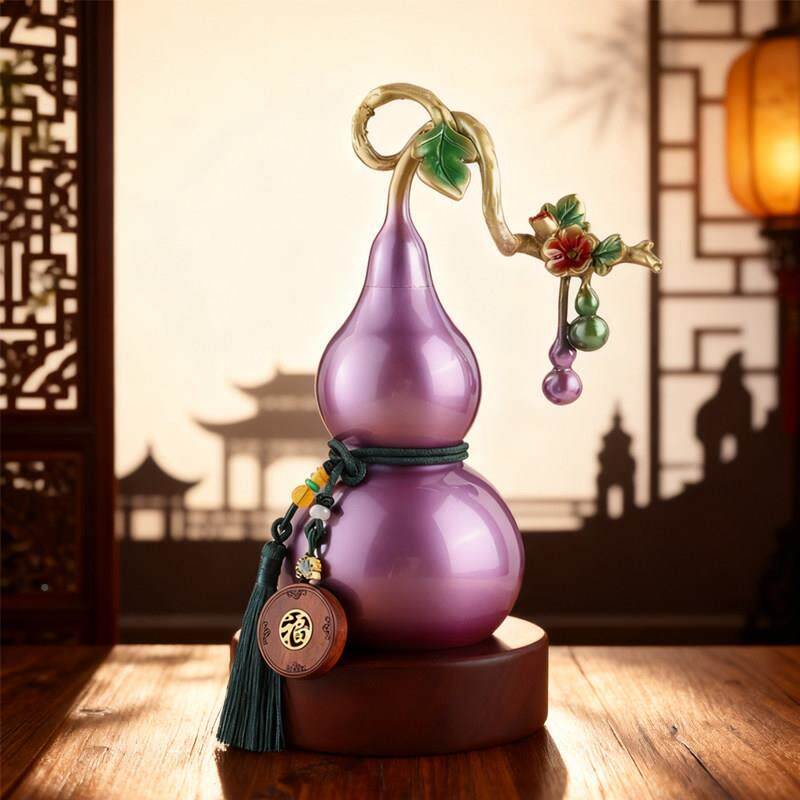 紫气东RBD来纯财铜业葫芦摆件厅客柜子招工艺品乔迁新居礼品开礼