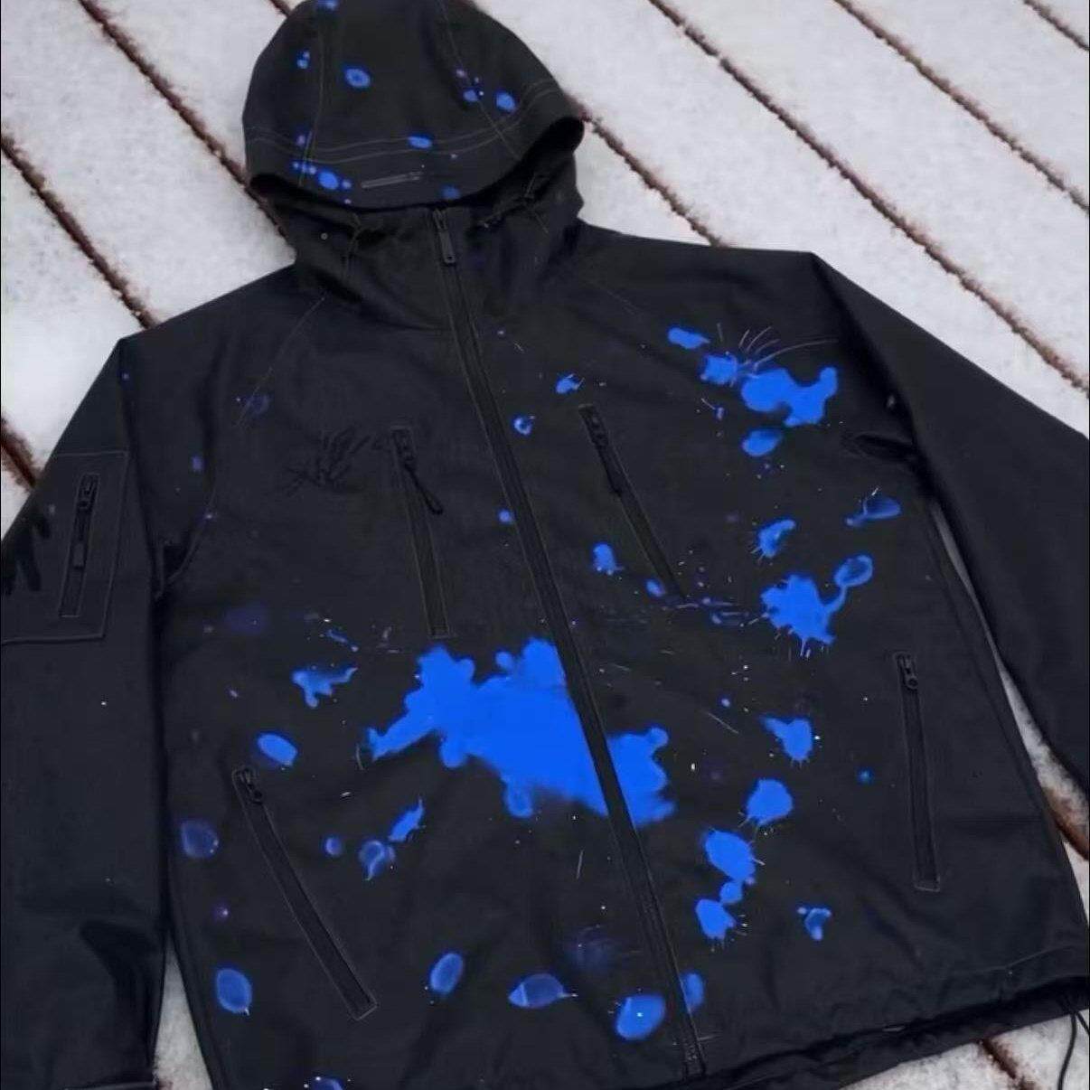 遇雪变服色衣滑雪温感变户色防CMM水外套外雪地防风保暖冲锋男女