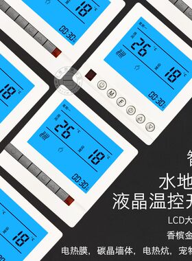 水暖控制器 水坑温控开关壁挂炉 采暖 电热炕 电暖碳晶面板控制器