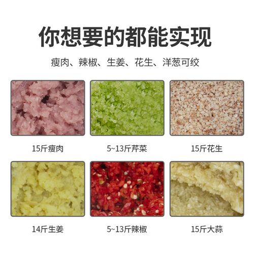力果大功率绞肉机商用16升20升大容量打蒜姜辣椒不锈钢肉丸打浆机