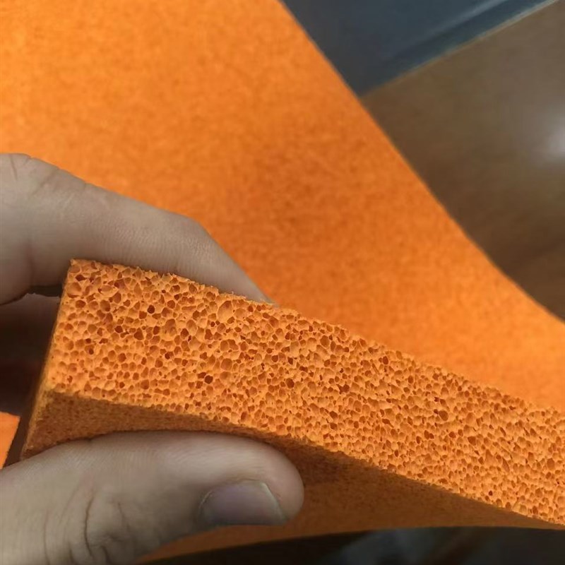 橙色橡胶海绵进口吸盘海绵工业皮带E专用耐磨耐高温贴标机滚轮海图片