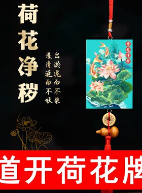 荷花鲤鱼图卫生间挂画莲花净秽图化解门对卫生间门入Y户门正北厕