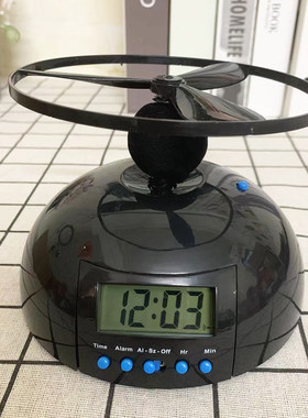新奇创意搞怪会飞的闹钟静音走时超大闹I铃声卧室床头网红时钟闹