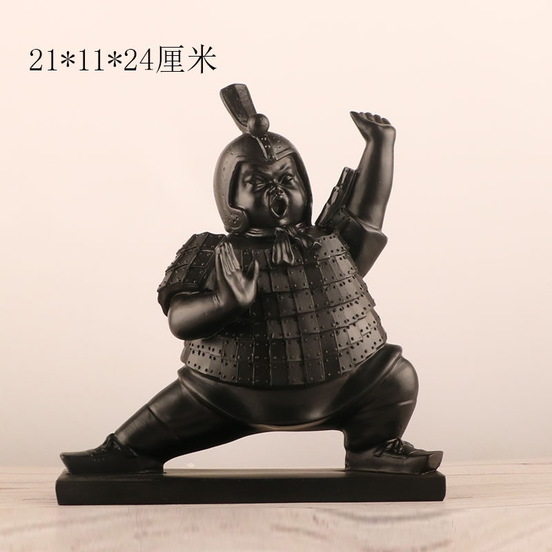 兵马俑摆件家居饰品新中式办公室电视柜玄关客厅创意装饰品搞笑