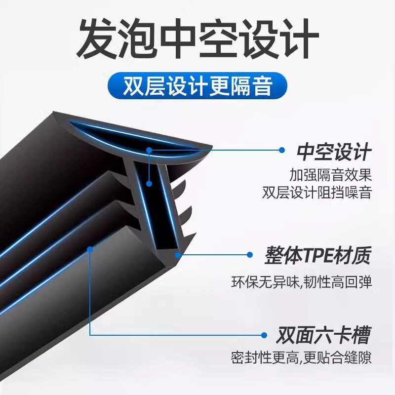 红旗eqm5专用汽车中控台隔音车用密封胶条