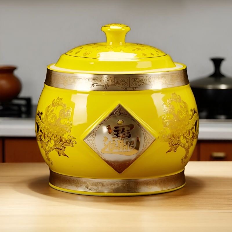 景德镇陶瓷米缸防虫防霉大容量米桶家用厨房储物缸乔迁结婚礼物