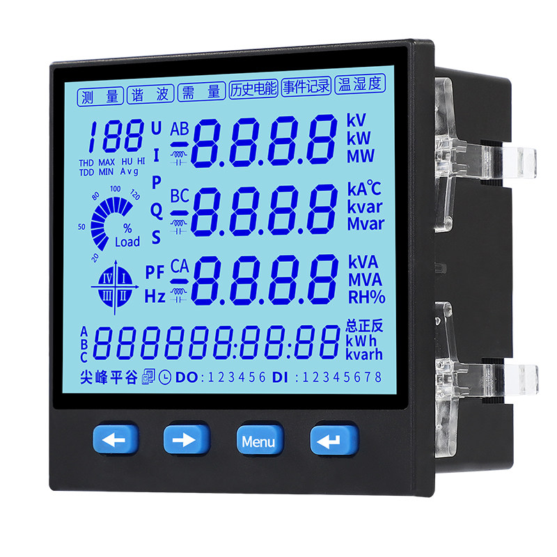 薄款三相高清液晶数码多功能电流电压功率电能电量485通讯仪表