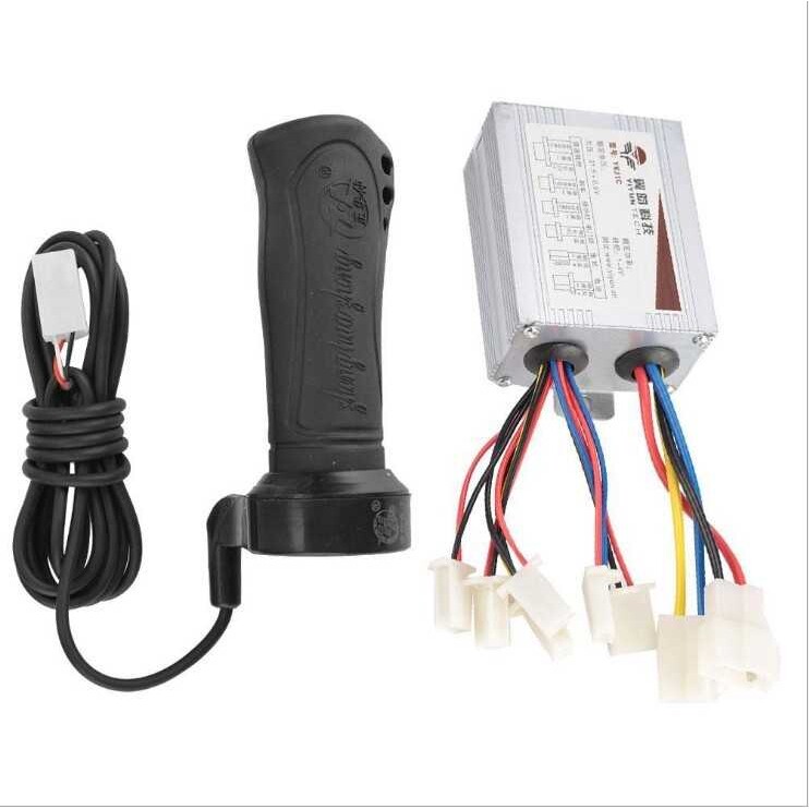24V36V48V500W350W翼昀有刷控制器 加长线转把24V500W有刷控制器