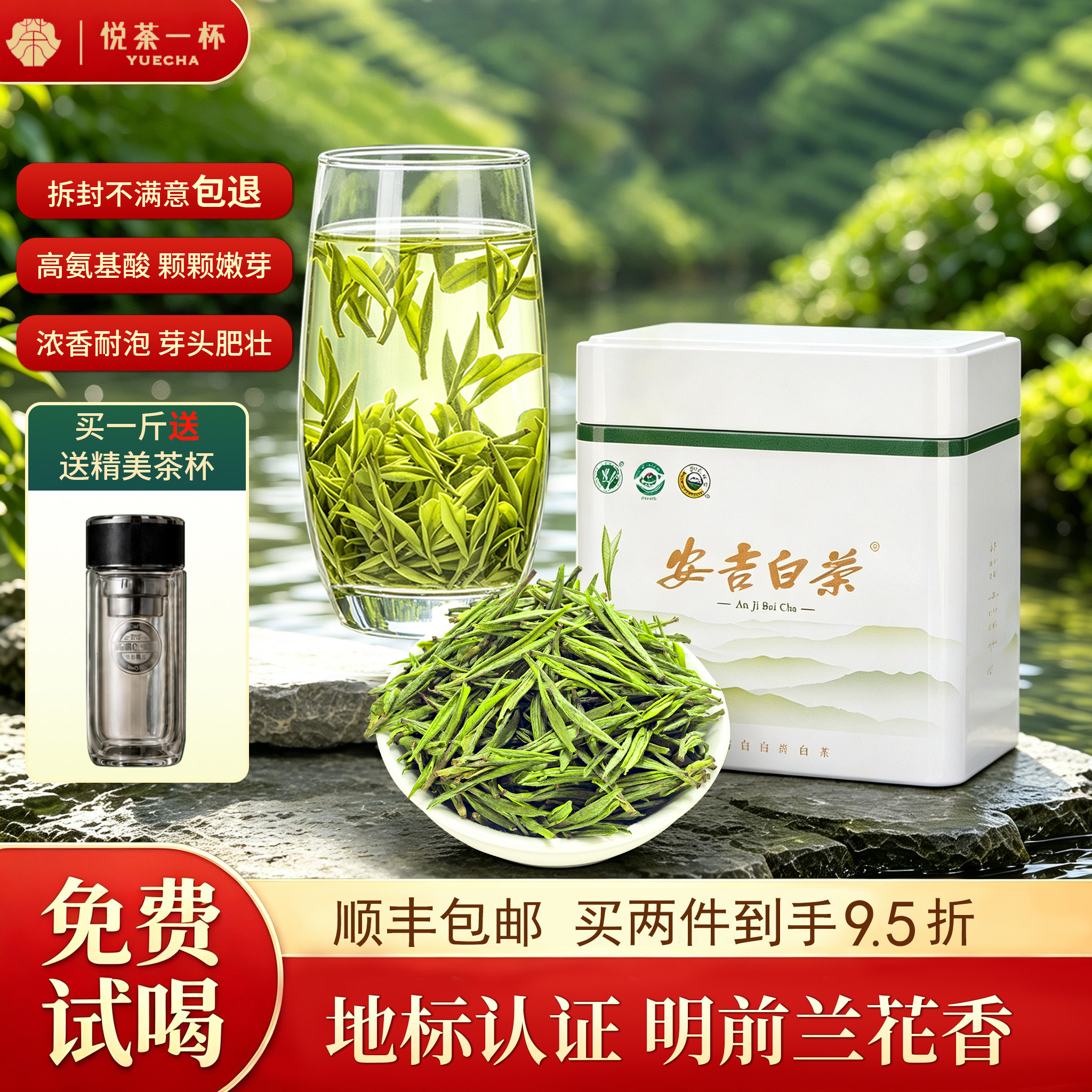 2026安吉白茶新茶明前绿茶叶自己喝中秋礼盒送人官方旗舰店正品图片