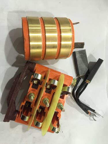集电环铜环 3路g导电滑环内径26 28 30 外径70 高74MM 10*25碳刷