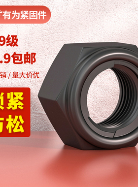 镀锌黑色10级全金属自锁锁紧螺母GB6184 防松止退螺丝帽M5M6M8M10