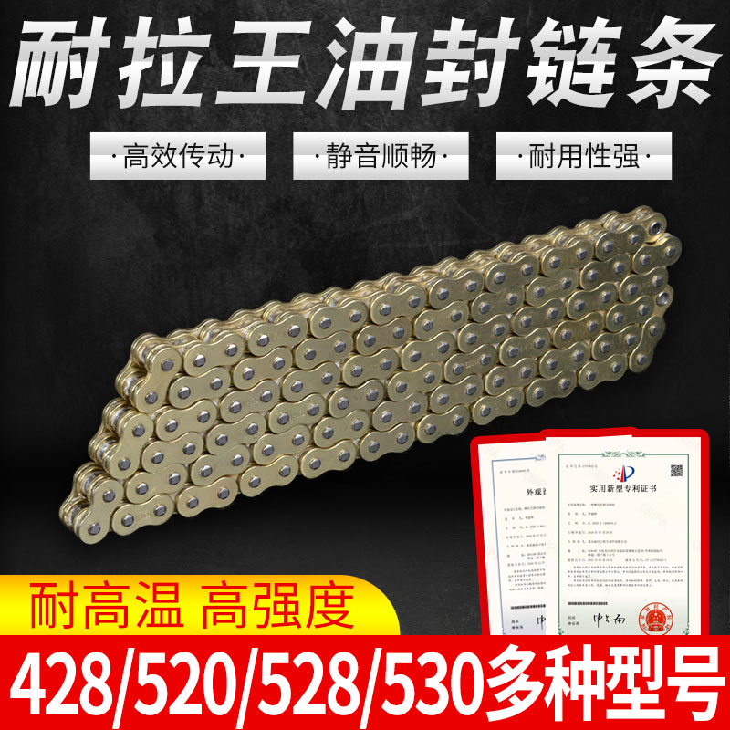 耐拉王428/520/525/530油封静音升级加厚链条GW250/黄龙600摩托车