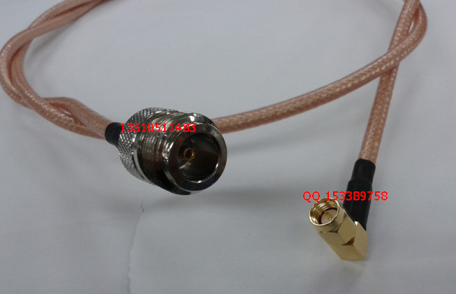 SMA-N-JKW射频同轴RG142特氟龙跳线 高频SMA公弯转N母AP馈线50欧