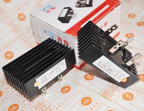 上海栖整 100A桥堆  整流桥带散热器 单相SQ/ 三相SQL100A/1600V
