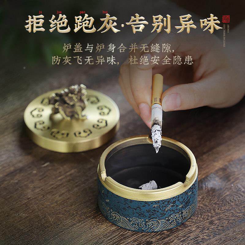 貅香沧浪如意炉家用室环香内炉纯铜香篆沉香檀香薰貔香炉烟灰缸茶