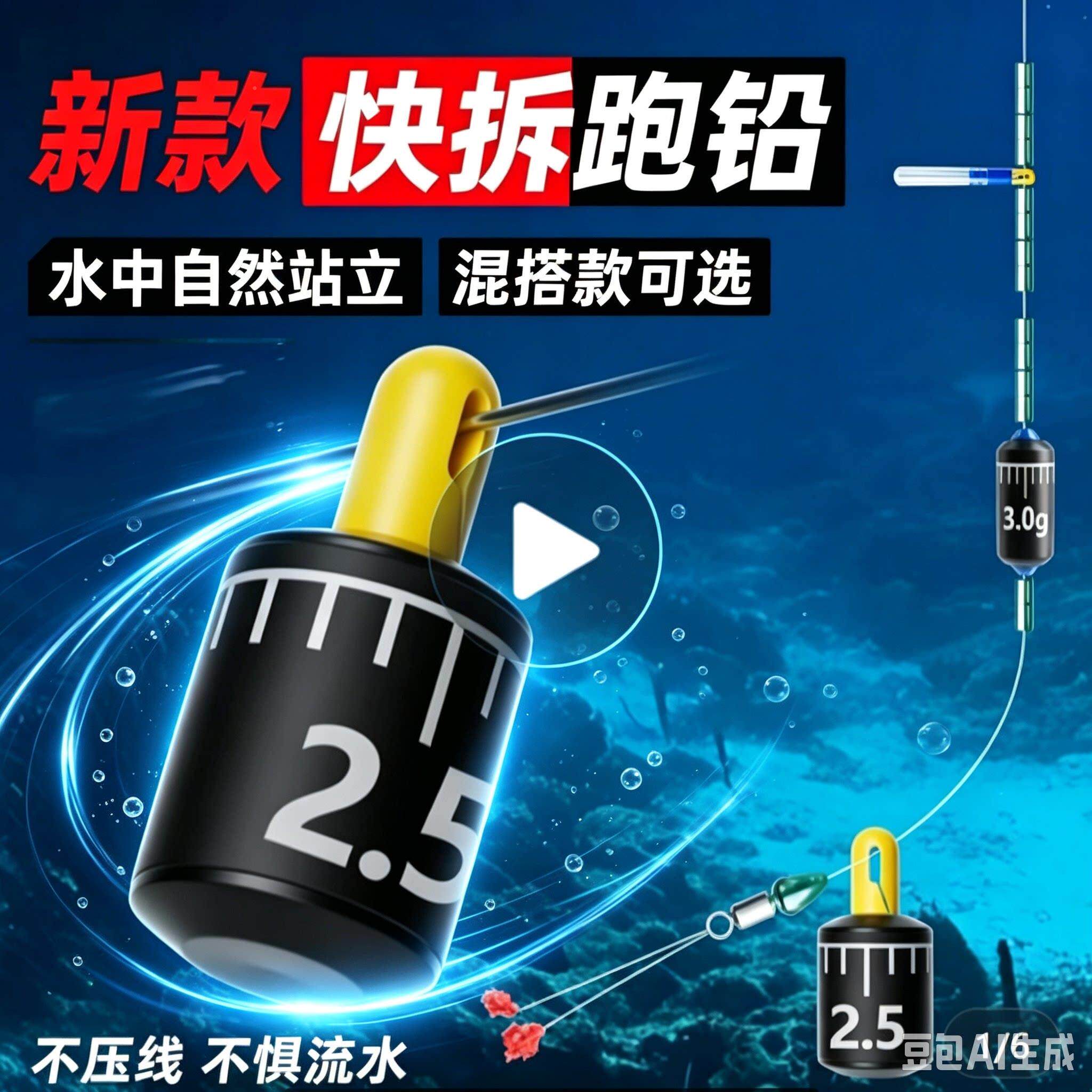 新快速可伤EAQ拆卸跑铅坠抗走水铅型子线防缠绕滑漂铅坠滑不线铅