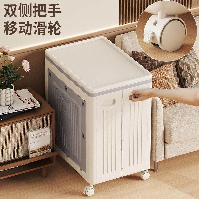 柜折叠塑料收箱带箱盖儿童玩具收纳柜大容量翻盖衣储纳物加厚带轮