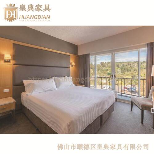 多层夹板酒店板式套房家具 客房实木架写字椅 热销木床架衣柜TF80