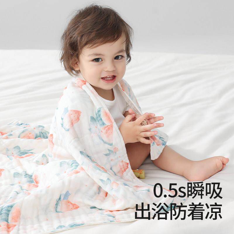 肽斯毛婴儿纱布浴巾1C101-1新纯棉a类生婴儿浴巾超贝软全棉儿童巾