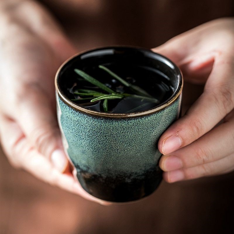 特别好看的杯子高级感轻奢陶瓷水杯家用喝水口杯主人茶杯日式酒杯图片