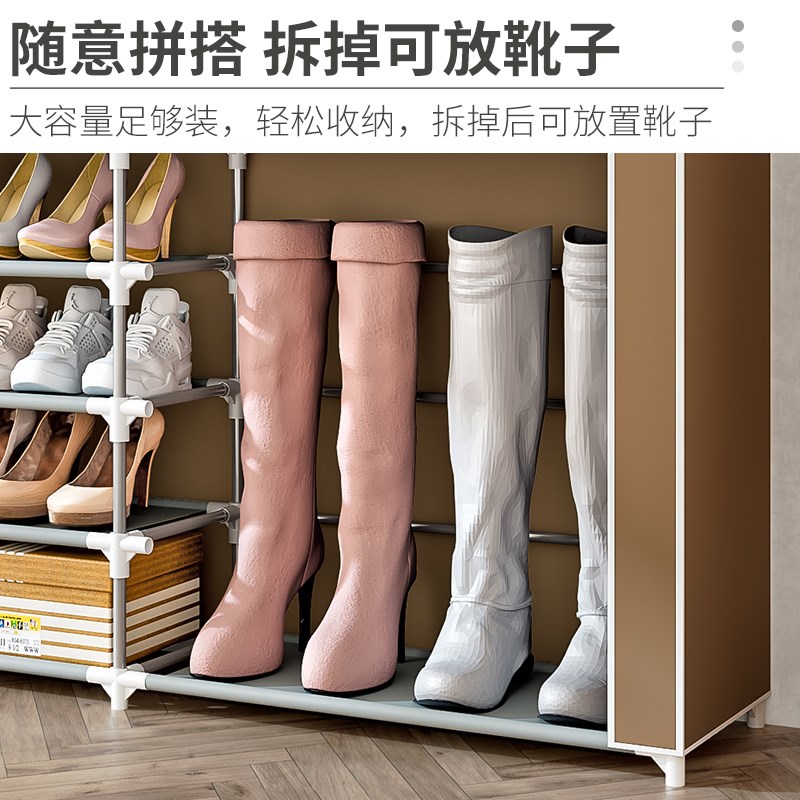 鞋柜家用门口简易鞋架子多层大容量室内玄关入门靠墙宿舍防尘收纳