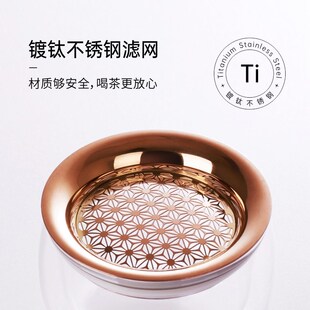 原初格物玻璃盖碗茶具 耐热不烫手双层盖碗 轻奢风格个人泡茶组