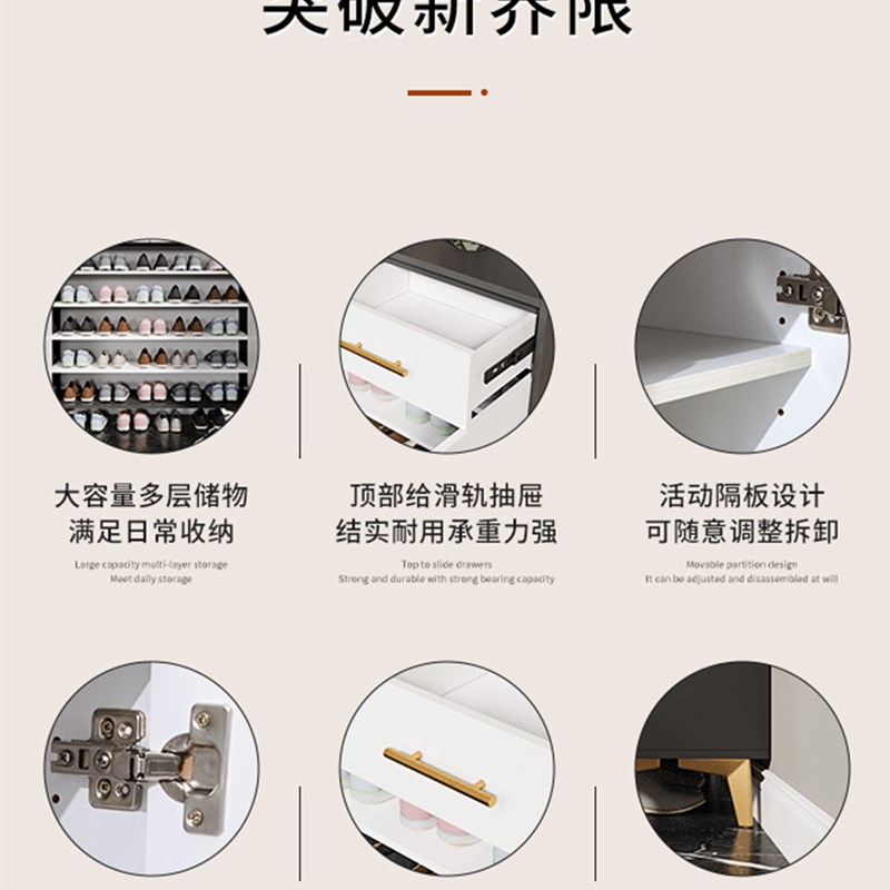 鞋柜家用门口外收纳储物玄关柜入户小窄长40/50cm大容量加深鞋架
