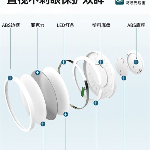 智能全光谱吸顶灯护眼防蓝光无频闪超薄客厅卧室儿童房led灯