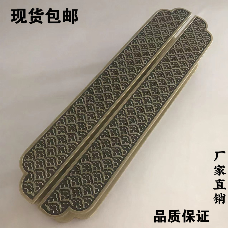 新中式玻璃门拉手简约大门拉手仿古祥云酒店推拉门实木门把手加厚