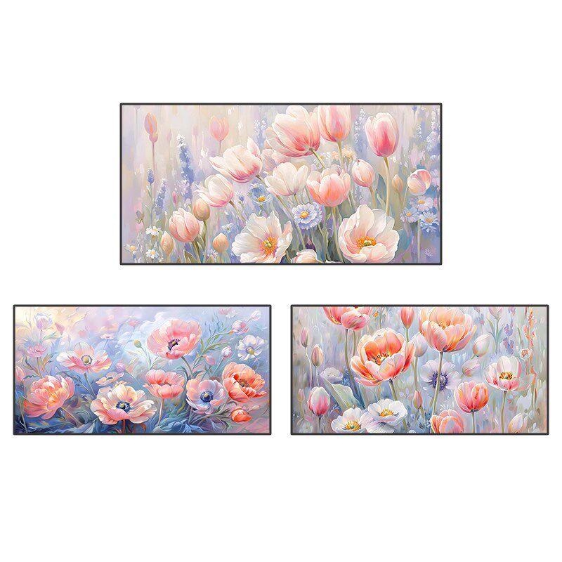 画尚梦数字油画diy手工填色画手绘客厅横版花卉高端大尺寸油彩画