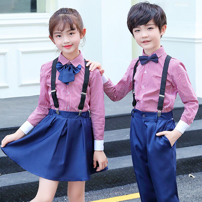 儿童合唱演出服幼儿园朗诵表演服男女童毕业照服装小学生礼服套装