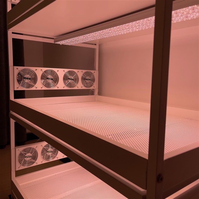知三月多肉花架组合款带可调速风扇多层接水浸盆(不含补光灯)
