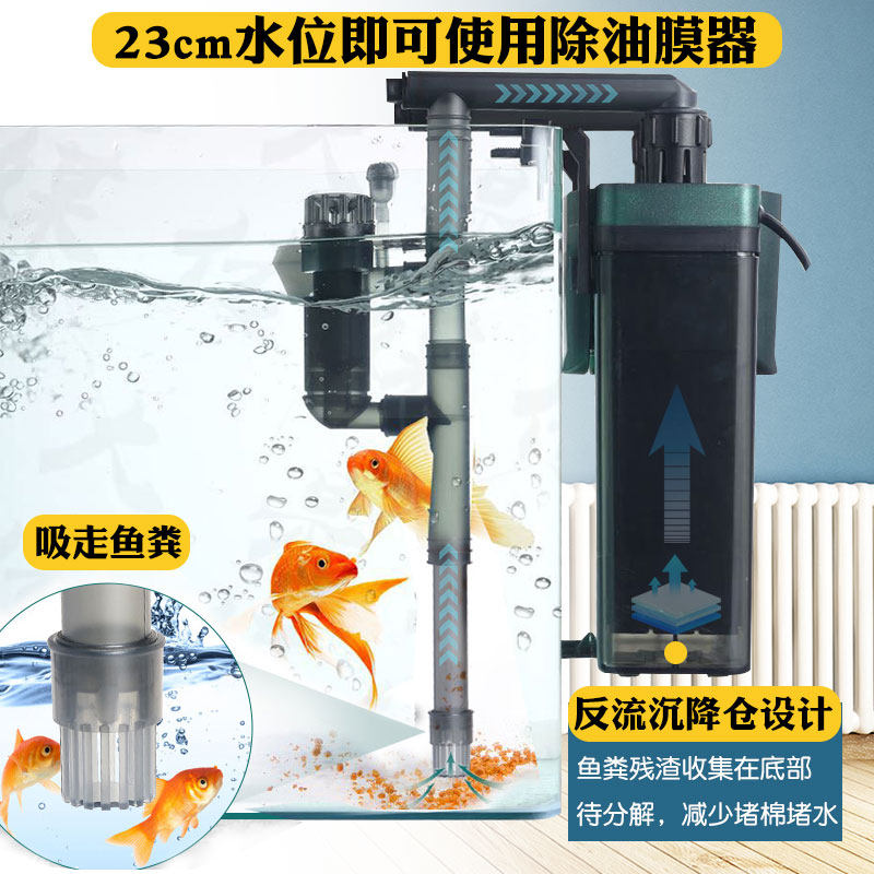 乌龟缸过滤器鱼缸壁挂过滤桶小型低水位外置乌龟过滤循环系统静音