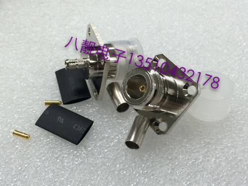 精诚射频接头N-KF-3法兰型N母方板适配RG400 RG58 SYV50-3 RG142