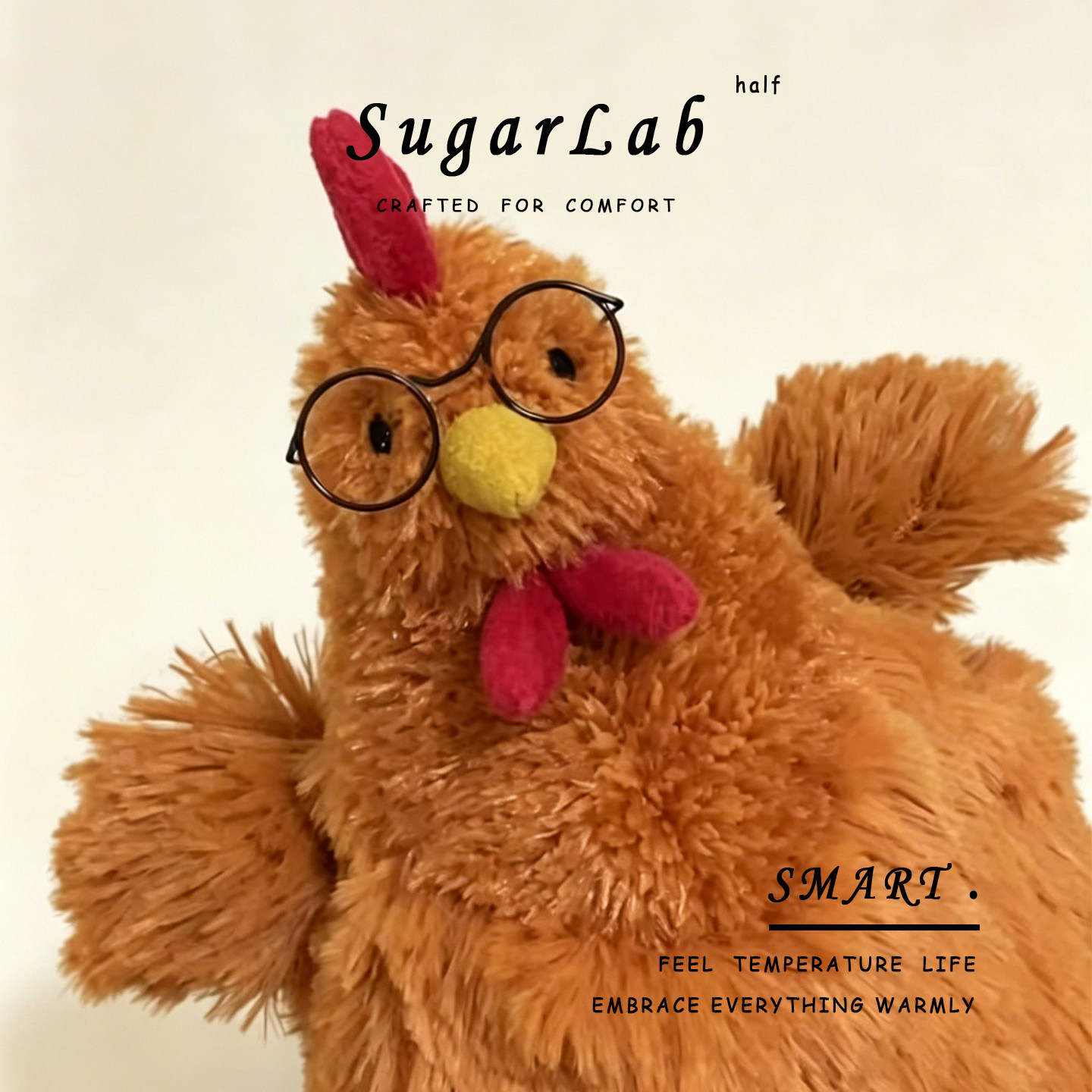 雾径SugarLab可爱咯咯鸡卡通毛绒公仔丑萌小鸡玩偶软萌玩偶篮子