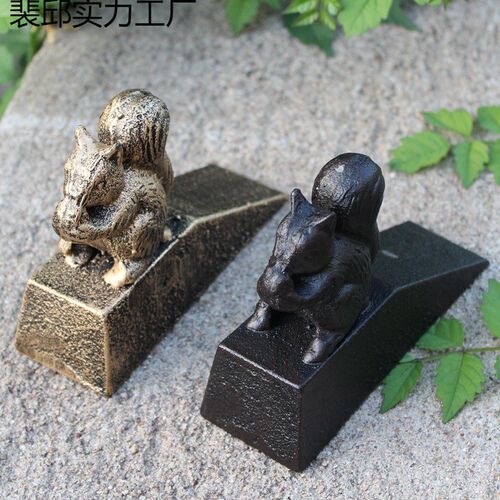复古铸铁装饰摆件安全防风门塞防撞门阻门楔子创意门挡门顶免打孔