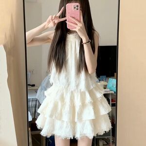 富家千金甜美小香风连衣裙女夏季独特漂亮公主蛋糕裙绝美蓬蓬裙子
