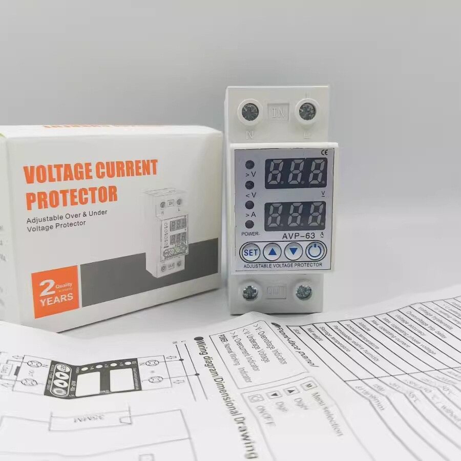 过欠压保护器220V自复式自动重合闸数显家用光伏过流断路器63a40a