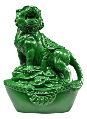 绿色木质虎摆件实木雕刻老虎十二生肖动物家居办公摆设送礼工艺品