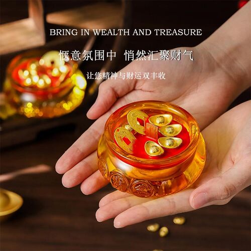 聚宝盆元宝香薰蜡烛助眠伴手礼国风留香持久新年家用卧室高级礼物