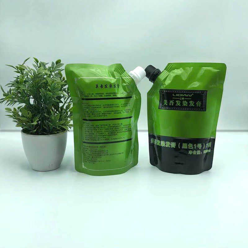 植物染发清香黑色霜美吾发染发膏中老年人盖白发自然黑立典染发剂