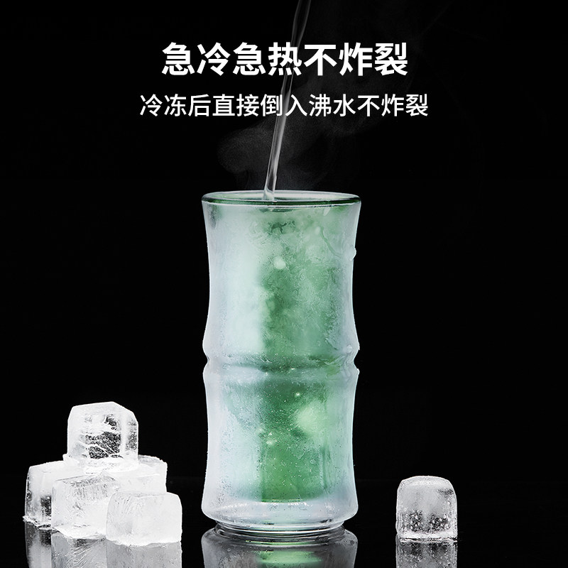 双层玻璃杯水杯耐高温家用隔热夏季绿茶杯办公室男女喝水花茶杯子
